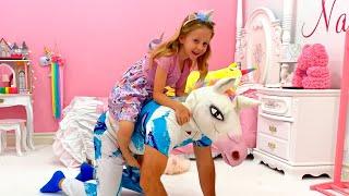 Nastya new unicorn room and magic stories - Kids video series