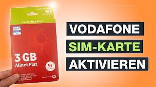 Vodafone SIM-Karte aktivieren & registrieren | CallYa Digital Prepaid | Allnet Flat S - Testventure