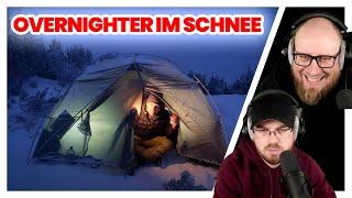 WINTER Übernachtung in den BERGEN | Zelten im Schnee | NATURENSÖHNE reagieren