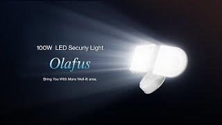 3 Adjustable Heads Exterior Security Lights| Olafus 100W Flood Lights