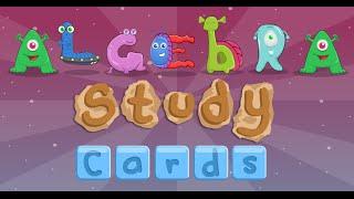 Algebra Study Cards - A fast-pace math game for Android, iPhone and iPad.