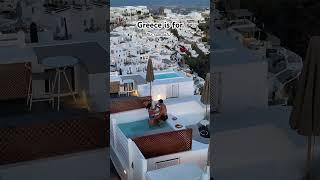 Romantic moments in Santorini! #greece #santorini #travel #couplestravel