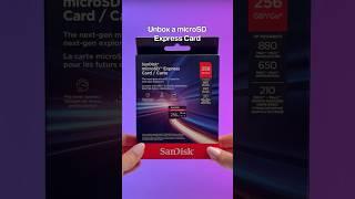 Unbox a microSD Express Card with #Sandisk!