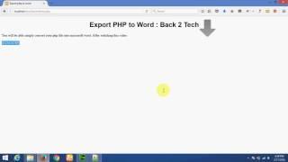 convert/export php to microsoft word (doc) - english