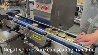 Negative pressure can sealing machine,meat ,seafood can seaming machine , Vacuum Can Sealer for Tin
