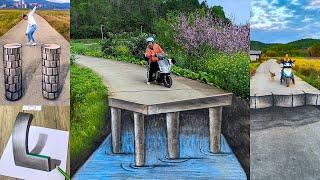 The Best Technique Drawing 3D, Amazing 3D Painting on the Road