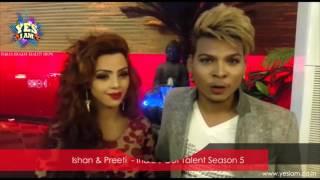 Ishan & Preeti gave his n her  best wishes to YES I AM India's biggest reality show.