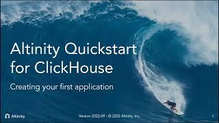 Altinity Quickstart for ClickHouse® — Creating Your First Application | Tutorial for ClickHouse®