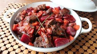 Borscht-Braised Beef Short Ribs - Beef Short Ribs Braised with Beets