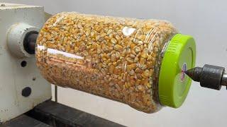 Amazing Woodturning Crazy - Really Cool Idea To Turn Those Gold Corn Kernel Into A Art Super Product