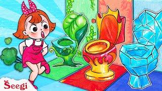 Four Elements: Fire, Water, Air & Earth Toilet | It's Potty Time | Seegi Channel