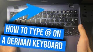 How to @ , Germany keyboard 