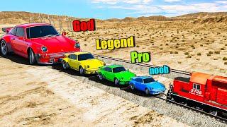 Big & Small Cars vs TRAIN in GTA 5