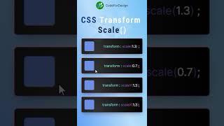 CSS transform Scale() | #codefordesign