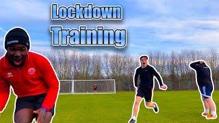 LOCKDOWN TRAINING AS A FOOTBALLER... (DAY IN THE LIFE OF A FOOTBALLER)