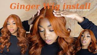 Copper/Ginger coloured wig install - start to finish tutorial | Lisaah Mapsie X alipearl hair