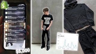 I MADE $5,000 IN ONE DAY WITH MY CLOTHING BRAND!