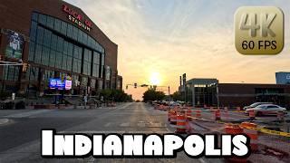 Driving Downtown Indianapolis at Sunset Searching for Caitlin Clark