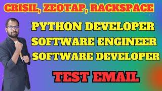 Software Developer Job For Freshers | Crisil, Zeotap, Rackspace Hiring | Started Apply Now