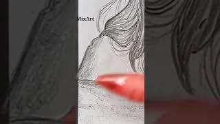 Girl Drawing #shorts #tutorial #drawing #mixart