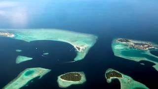 Maldives Islands and resorts - View from Sky / Aerial View