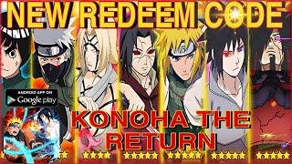 Konoha: The Return New Weekend Redeem Code  Expired Date: 01/19/23⏳Naruto Idle RPG game - iOS