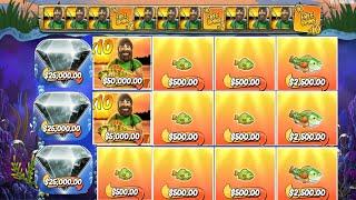 BIG BASS HOLD AND SPINNER BUY FREE SPINS AND  DIAMOND HUGE WIN 10X MULTIPLIER FISHERMEN BONUS BUY