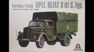 Italeri/Italaerei 1/35 German Truck Opel Blitz 3(t) S. Typ. Kit# 216