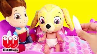 Paw Patrol Skye and Chase play Don’t Wake Granny Challenge - Ellie Sparkles Toys and Dolls