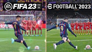 FIFA 23 vs eFootball 2023 | Free Kicks Comparison