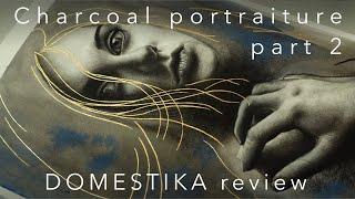 Domestika online art courses review (not sponsored) | Artistic Charcoal Portraiture (Part 2)