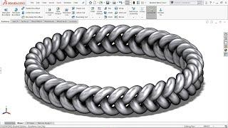 Exercise 98: How to make a 'Braided Band' in Solidworks 2018