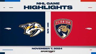 NHL Highlights | Predators vs. Panthers - November 7, 2024