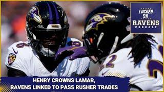 Derrick Henry crowns Lamar Jackson, Baltimore Ravens continue being linked to pass rusher trades