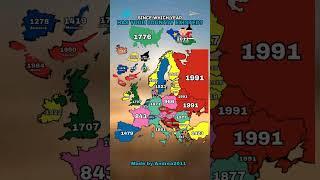Since which year has your country existed?  #shorts #europe #history #mapping #geography #usa #map