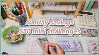 $50 mini savings challenge stuffing | june #2 | sunday savings | budgetwithamanda