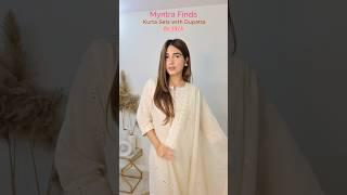 Myntra Kurta Sets with Dupatta #myntrahaul #myntra #affordable #kurtaset #shorts #ytshorts #haul