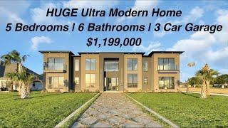 TEXAS Sized ULTRA MODERN HOME Tour Sitting ON 1 Acre Of Land! 5 Bedrooms 6 Bathrooms 3 Car Garage