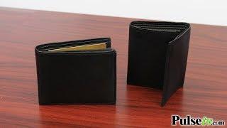 Men's Black Leather Bifold and Trifold Wallets