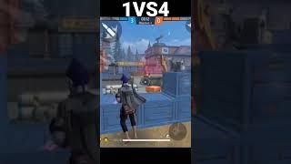 NS GAMER 1VS4 gemply video games free fire 1VS4 #short video#youtube short video