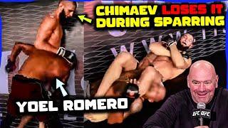 Khamzat Chimaev CHOKES OUT Yoel Romero During SPARRING, Romero GOES OFF, Wild REACTIONS!