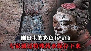 Colorful terracotta warriors just unearthed  experts preserved by special potion