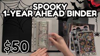  NEW Spooky 1-Year Ahead Binder Setup!!! | First $50 Stuffing! Week 1 September 