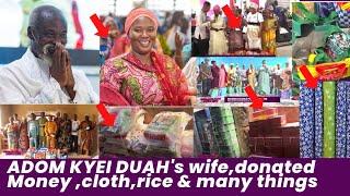 BREAK-Adom Kyei Duah's Wife Nana Hemaa Donates Cloth,Money,Rice & Many Things To Pheladephians