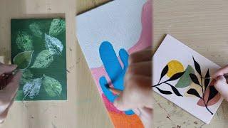 3 EASY ACRYLIC CANVAS PAINTING IDEA TUTORIAL | Painting hacks for beginners| painting tutorial