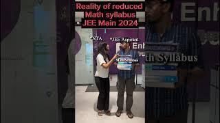 Reality of Reduced JEE Main 2024 Math Syllabus  | Fill Registration Form | Bhoomika Ma'am