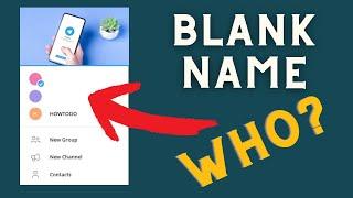 blank name or ghost name | telegram tips and tricks