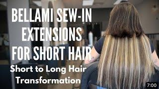 Bellami Weft Hair Extension For Short Hair. Full Transformation #hairtransformation