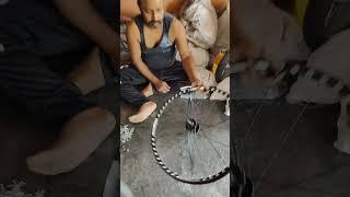 how to install spoke in MTB bicycle wheel #shorts