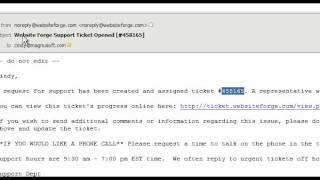 How And Where To Find Support Ticket Number - Websiteforge Ecommerce Website